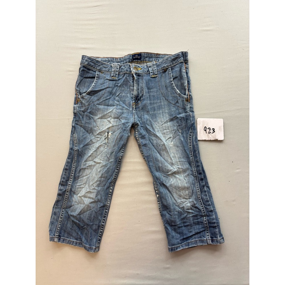 Lee Dungarees Womens Medium Wash Denim Capri Jeans Size 9 Cropped 7C-06 42